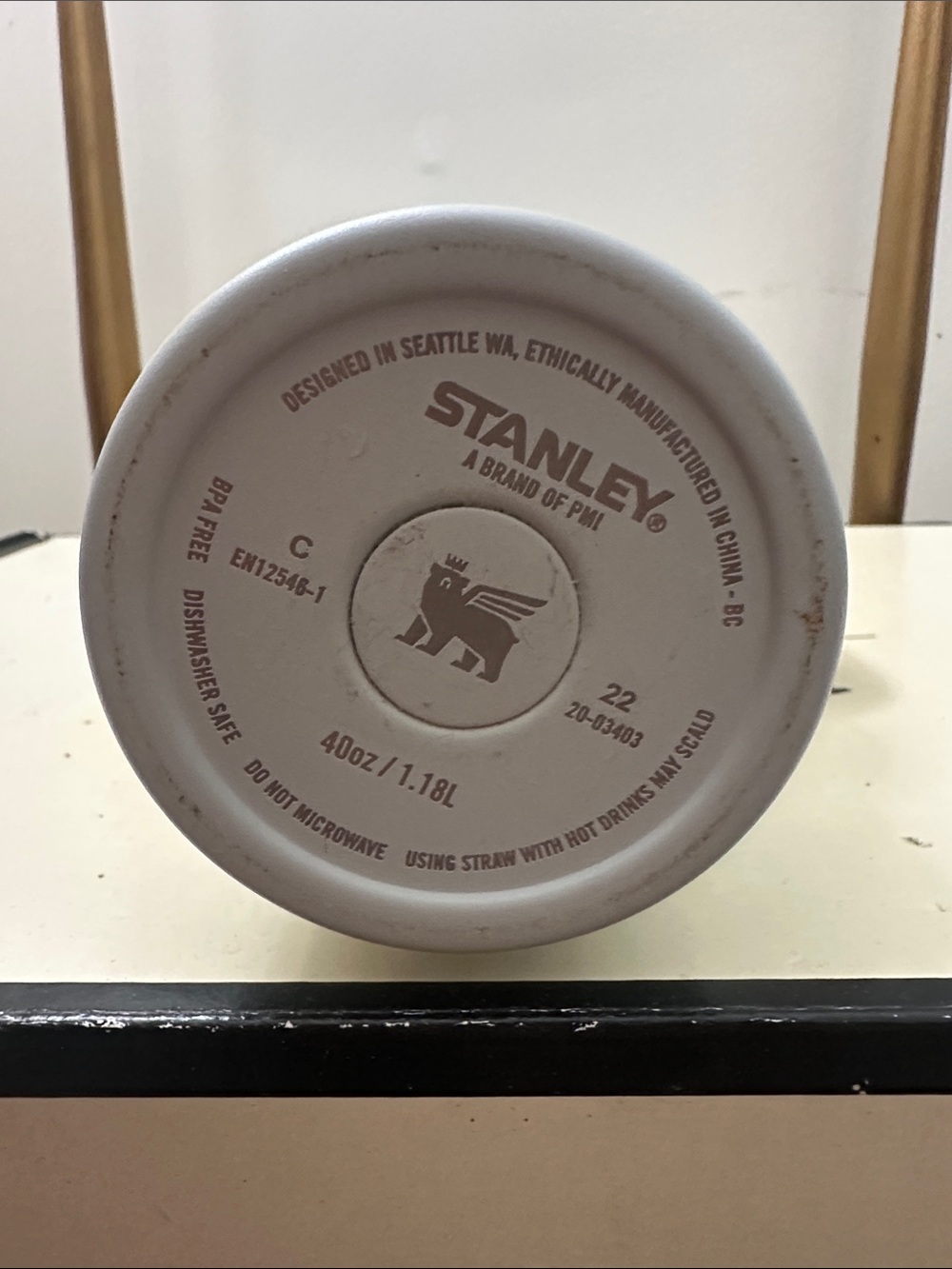 Stanley 40 oz Gray Travel Tumbler with Handle - Picture 4 of 5